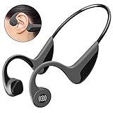 GlobalCrown Bluetooth 5.0 Knochenschall Kopfhörer,Kabelloser Kopfhörer BT Headphones mit Mikrofon für Sport Hören Radfahren Laufen Gym (5 Stunden Spielzeit)